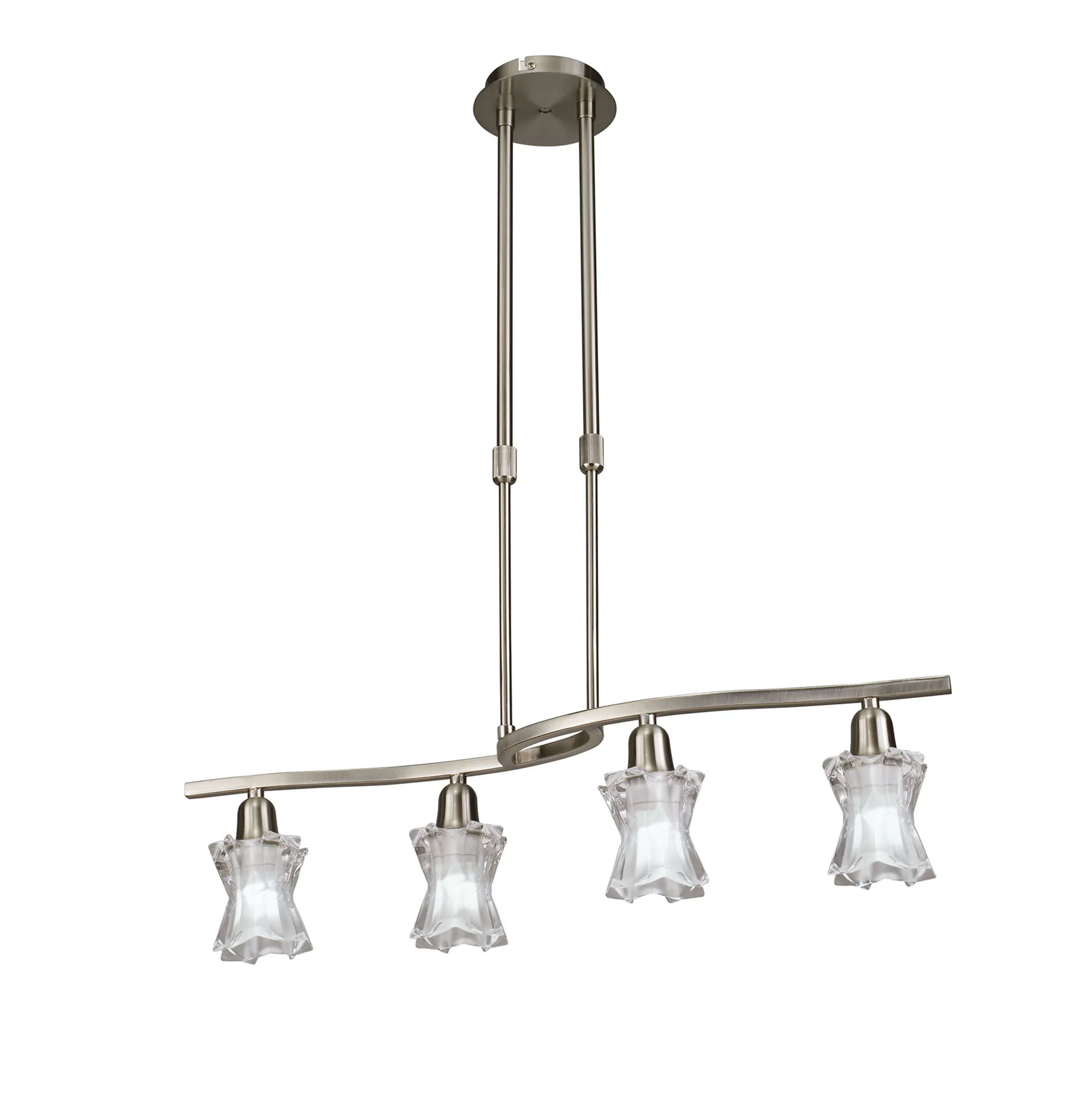 Alaska GU10 Satin Nickel Ceiling Lights Mantra Linear Fittings Alaska GU10 Satin Nickel Ceiling Lights Mantra Linear Fittings
